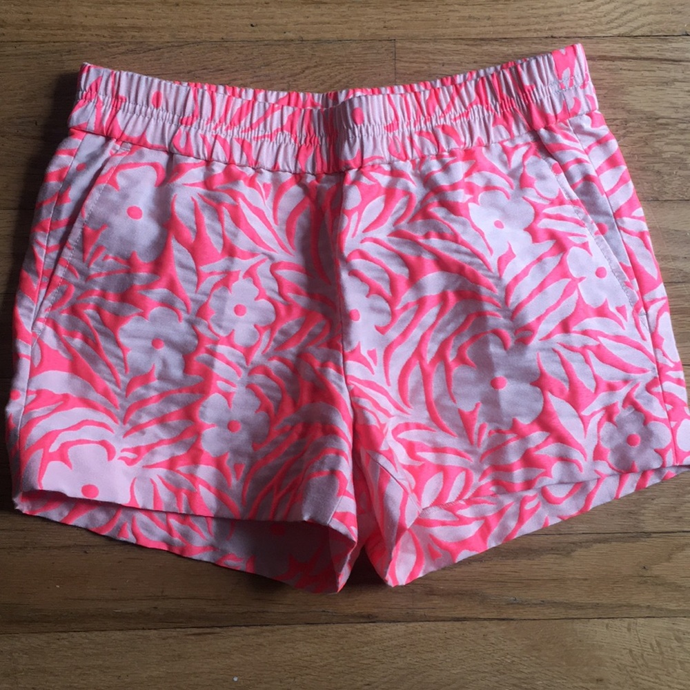 Pink floral shorts